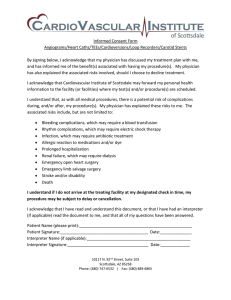 Consent Form - Cardiovascular Institute of Scottsdale
