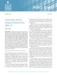 Lessons from the East European Financial Crisis, 2008-10