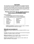 Cell project guidelines