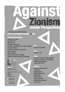 Against Zionism Jewish Perspectives