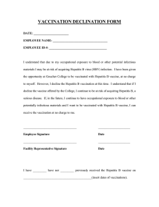 vaccination declination form