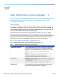 Cisco Unified Communications Manager 11.0