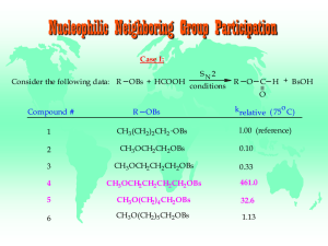Nucleophilic Neighboring Group Participation Case I