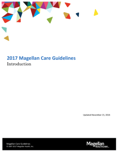 2017 Magellan Care Guidelines