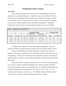 Partitioning Genetic Variance