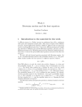 Week 4 Brownian motion and the heat equation