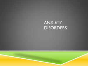 Anxiety Disorders