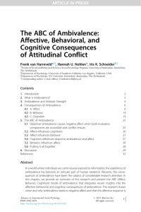 The ABC of Ambivalence: Affective, Behavioral