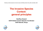 The Invasive Species Context: general principles
