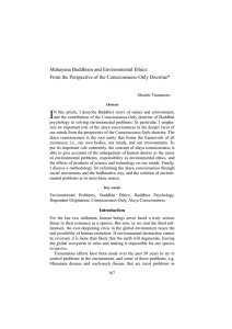 Mahayana Buddhism and Environmental Ethics