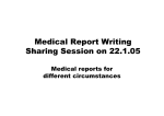 Medical reports for different circumstances