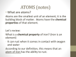 ATOMIC THEORY AND STRUCTURE