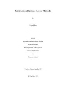 Generalizing Database Access Methods