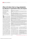 Effect of St John`s Wort on Drug Metabolism by Induction of