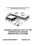 nursing care related to the cardiovascular and respiratory systems