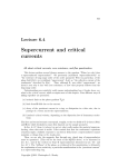 Supercurrent and critical currents - Cornell Laboratory of Atomic and