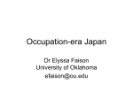 Post-Occupation Japan - University of Oklahoma