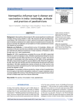 Haemophilus influenza type b disease and vaccination in India