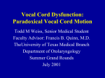 Vocal Cord Dysfunction