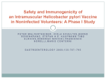 Safety and Immunogenicity of an Intramuscular Helicobacter pylori
