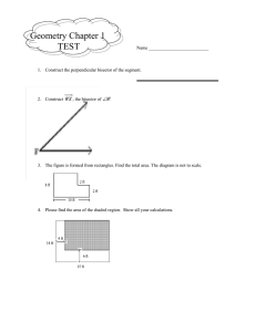 Geometry Chapter 1 TEST Name Construct the perpendicular