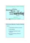 Critical Social Marketing: Towards a Definition