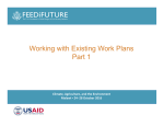 Working with Existing Work Plans: Part 1