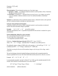 General Electrochemistry Notes