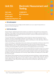 Unit 53: Electronic Measurement and Testing