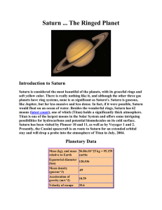 The Voyager pictures show four additional faint rings. Saturn`s rings