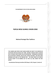 PAPUA NEW GUINEA NATIONAL STRATEGIC PLAN 2010-2050