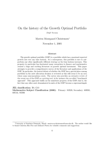 On the history of the Growth Optimal Portfolio