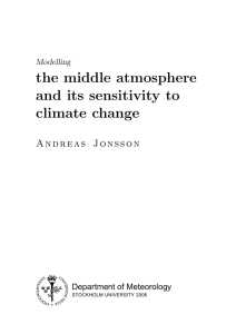 the middle atmosphere and its sensitivity to climate