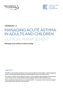 Managing acute asthma in clinical settings