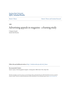 Advertising appeals in magazine : a framing study