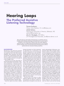 Hearing Loops – The Preferred Assistive Listening Technology