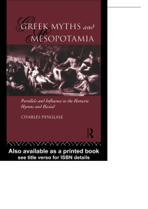 Greek Myths and Mesopotamia: Parallels and