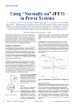 Using “Normally on” JFETs in Power Systems