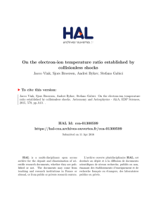 On the electron-ion temperature ratio established by - Hal-CEA