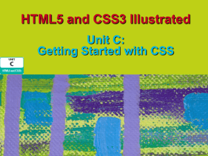 HTML5 and CSS3 Ill Unit C