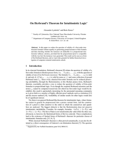 On Herbrand`s Theorem for Intuitionistic Logic