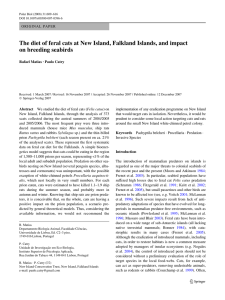 The diet of feral cats at New Island, Falkland Islands, and impact on