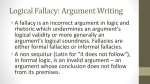 Logical Fallacy: Argument Writing