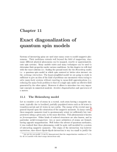 Exact diagonalization of quantum spin models