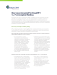 Neuropsychological Testing (NPT) vs. Psychological