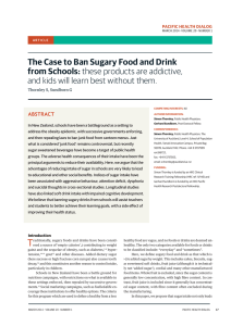 The Case to Ban Sugary Food and Drink from Schools