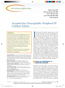 Accepted but Unacceptable: Peripheral IV Catheter Failure