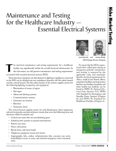 Maintenance and Testing for the Healthcare Industry — Essential
