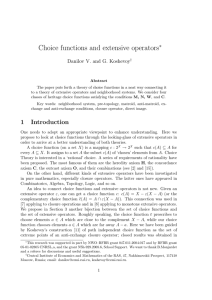 Choice functions and extensive operators