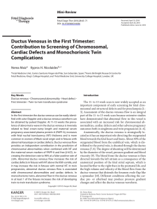 Ductus Venosus in the First Trimester